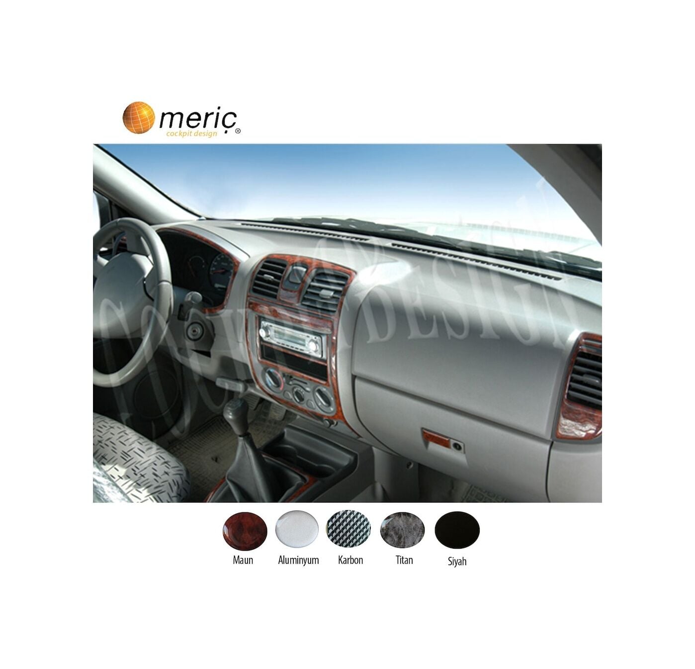 Meriç Isuzu D Max Tek Kabin 2X2 Maun Kaplama 14 Parça 2005-2006 (530156565)-Maun