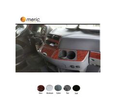 Meriç® Mercedes Actros Ön Torpido Kaplama 49 Parça 2003-2016 (530158276)-Maun Piano Black