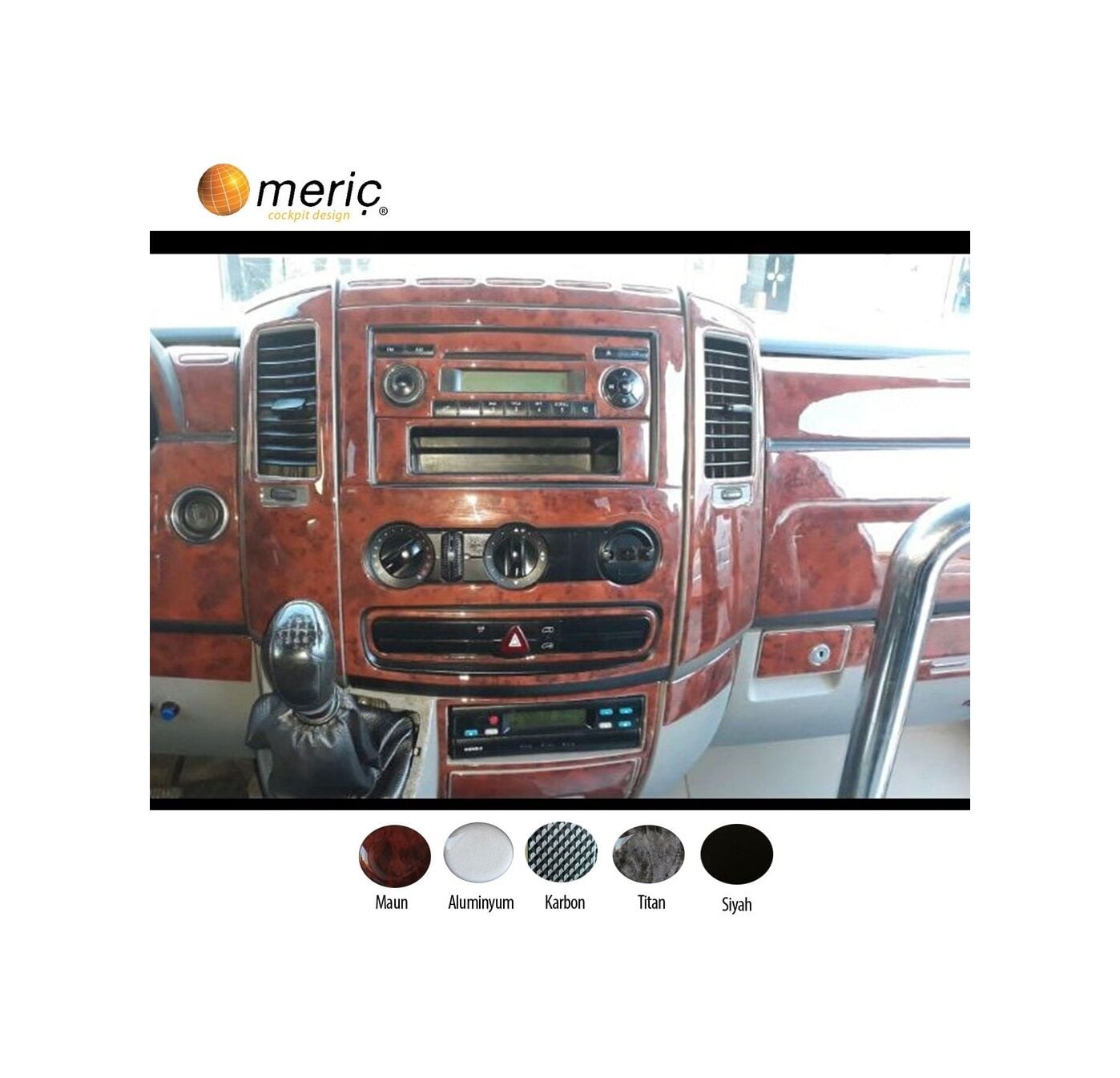 Meriç® Volkswagen Crafter Ön Torpido Kaplama 61 Parça 2006-2019 (530158376)-Maun
