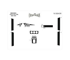 Meriç Mercedes 190 Ön Torpido Kaplama 25 Parça 1983-1993 (530157829)-Piano Black Piano Black