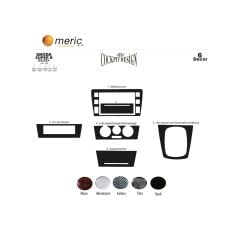 Meriç® Skoda Super B Ön Torpido Kaplama 6 Parça 2002-2007 (530157391)-Maun Piano Black
