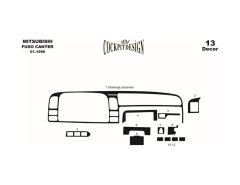 Meriç Mitsubishi Fuso Canter Ön Torpido Kaplama 13 Prç 1996-2004 (530157834)-Maun Karbon
