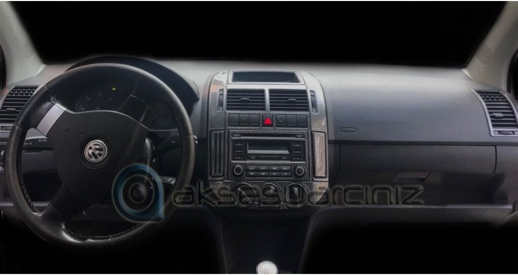 Meriç® Vw Polo Ön Torpido Kaplama Piano Black 15 Parça 2005-2009 (530157615)-Maun Karbon