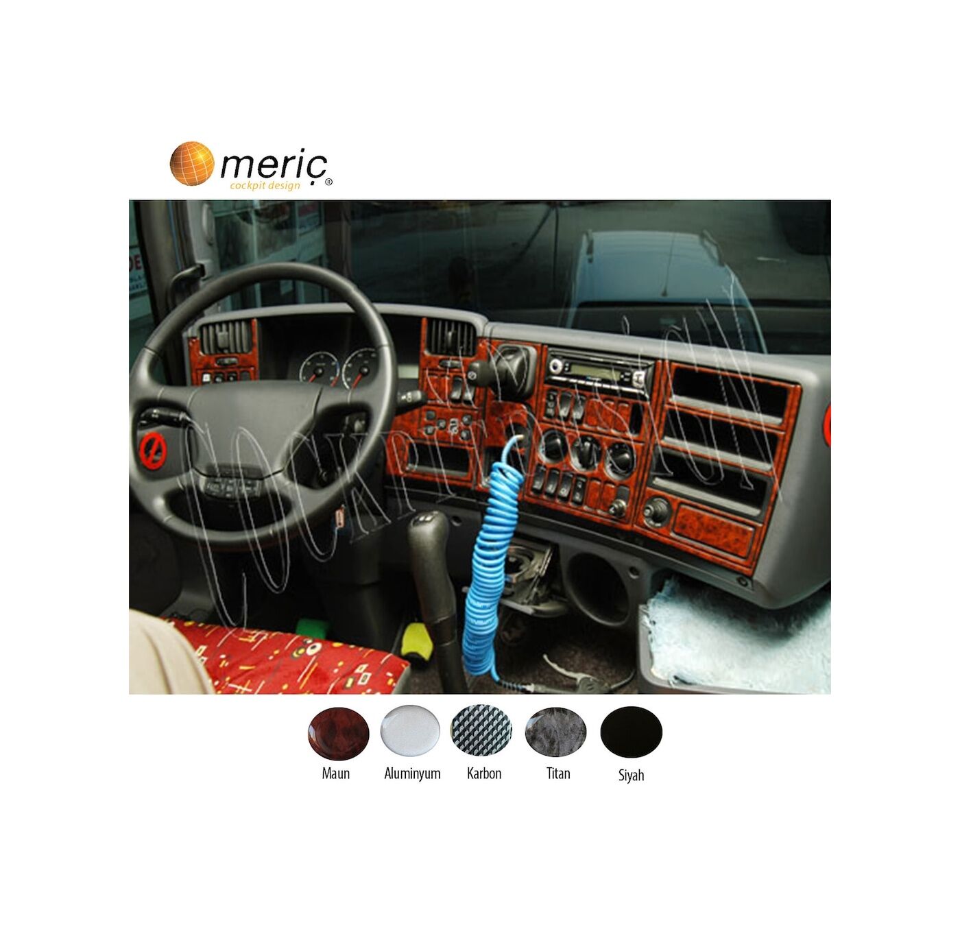 Meriç® Scania R Ön Torpido Kaplama 54 Parça 2009-› (530158366)-Maun Karbon