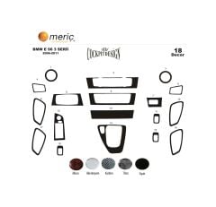 Meriç® Bmw 3 E90 Ön Torpido Kaplama 18 Parça 2006-2011 (530158419)-Maun Piano Black