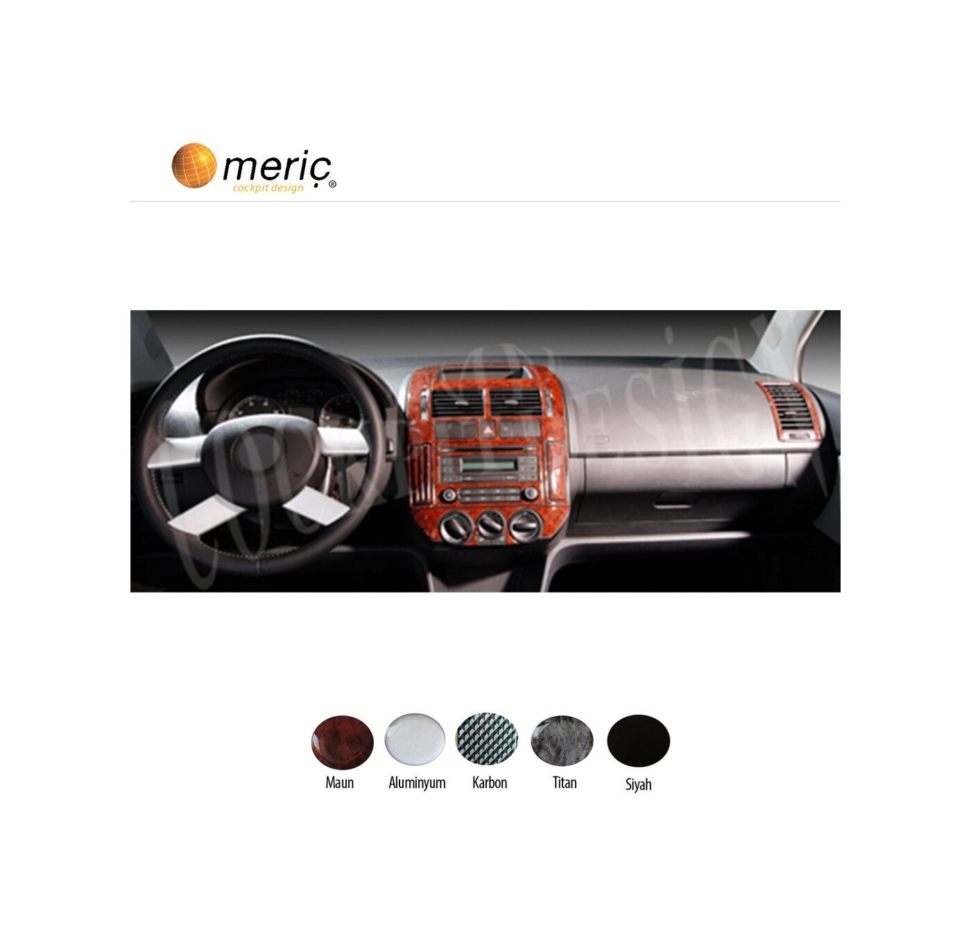 Meriç® Volkswagen Polo Ön Torpido Kaplama 15 Parça 2005-2009 (530157621)-Maun Titan