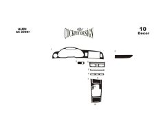 Meriç Audi A6 Ön Torpido Kaplama 15 Parça 2008-› (530158012)-Maun Piano Black