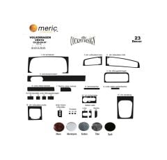 Meriç® Volkswagen Vento Ön Torpido Kaplama 23 Parça 1995-1997 (530157711)-Maun Piano Black