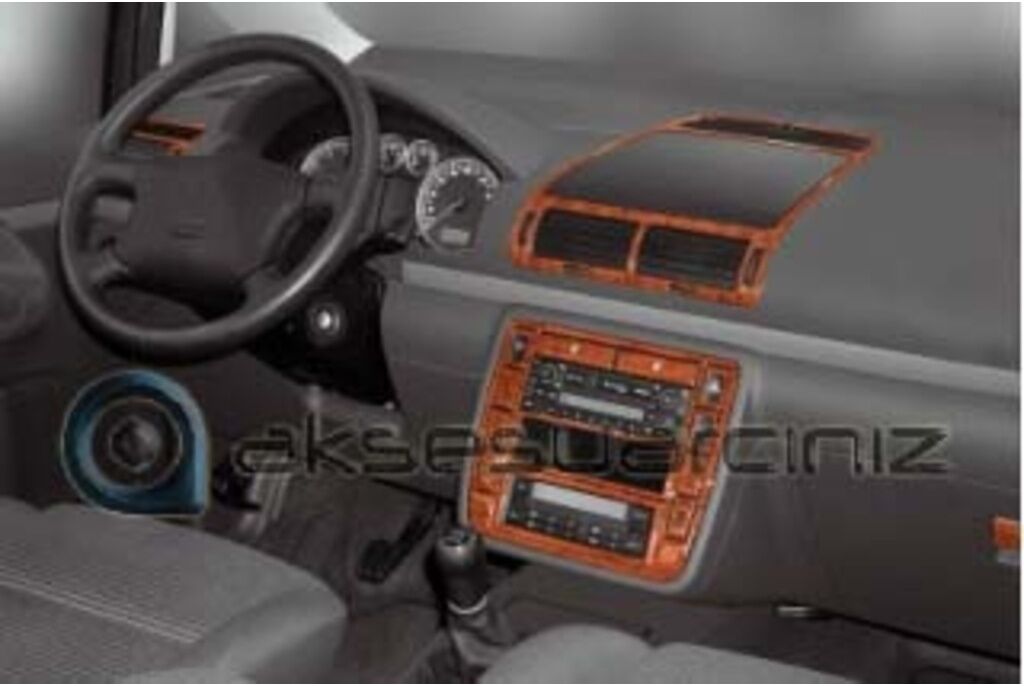 Meriç® Volkswagen Sharan Ön Torpido Kaplama 24 Parça 2000-2009 (530157689)-Maun Piano Black