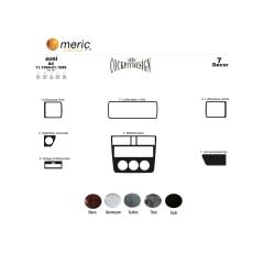 Meriç® Audi A4 Ön Torpido Kaplama 7 Parça 1994-1999 (530155876)-Maun Piano Black