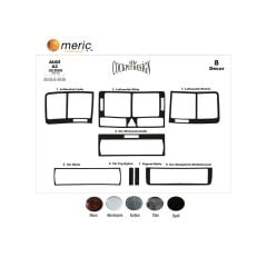 Meriç® Audi A2 Ön Torpido Kaplama 8 Parça 2000-2005 (530155869)-Maun Piano Black