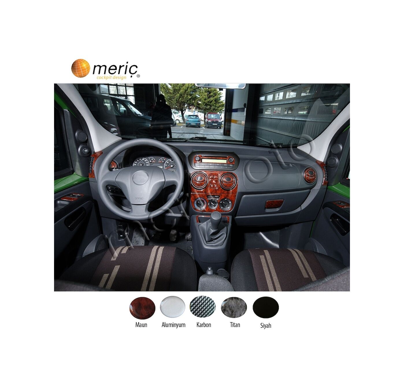 Meriç® Peugeot Bipper Ön Torpido Kaplama 27 Parça 2008-› (530157098)-Maun Titan