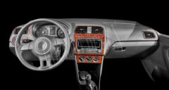 Meriç® Volkswagen Golf 6 Ön Torpido Kaplama 15 Parça 2008-2016 (530157599)-Maun Piano Black