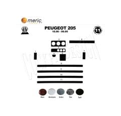 Meriç® Peugeot 205 Ön Torpido Kaplama 11 Parça 1990-1995 (530157049)-Maun