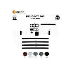 Meriç® Peugeot 205 Ön Torpido Kaplama 11 Parça 1990-1995 (530157049)-Maun Karbon