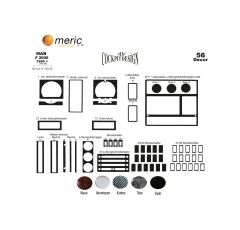 Meriç® Man F 2000 Ön Torpido Kaplama 56 Parça 1995-1999 (530158221)-Maun Piano Black