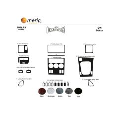 Meriç® Bmw Z3 Ön Torpido Kaplama 21 Parça 1999-2005 (530155968)-Maun Piano Black