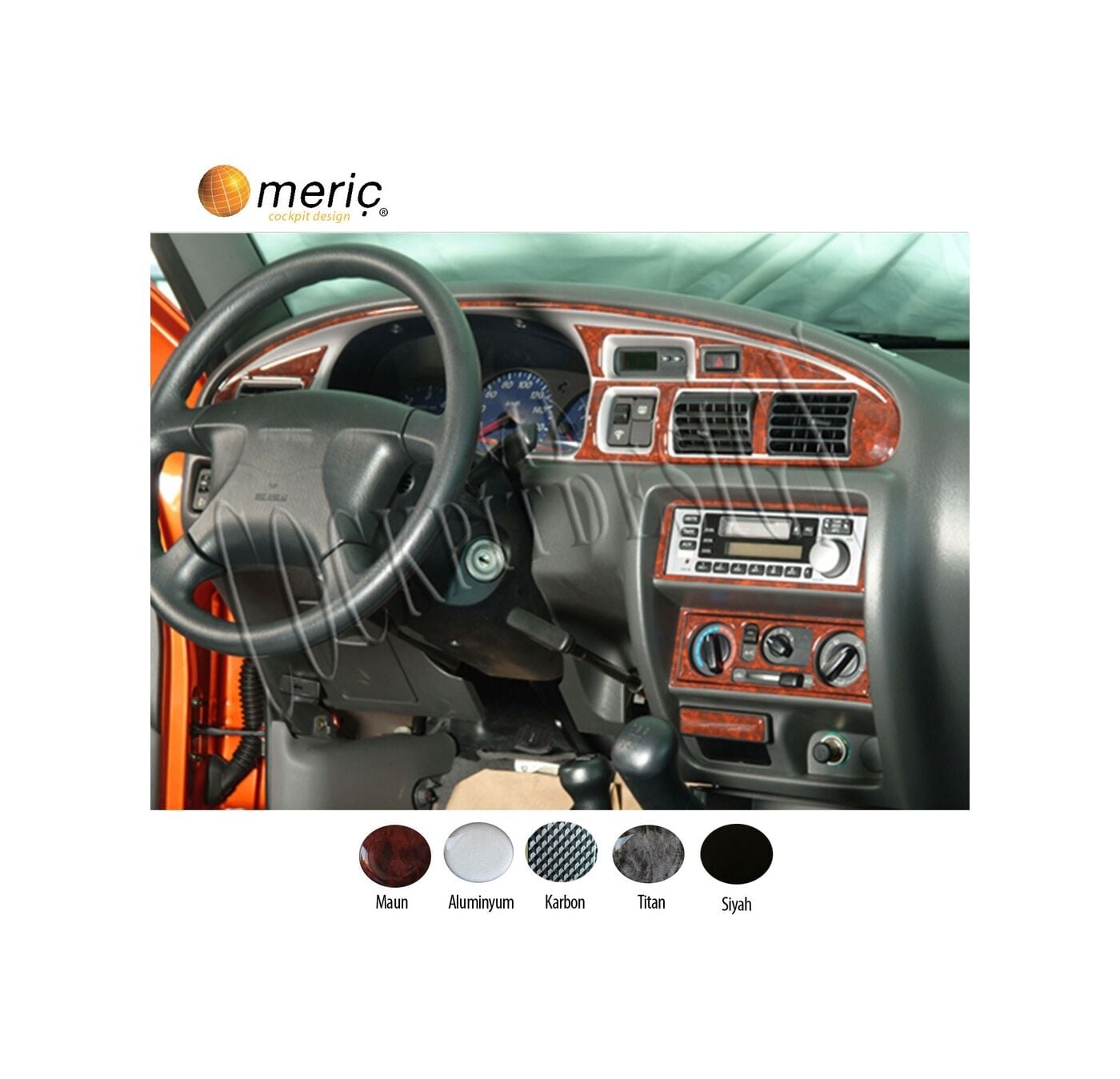 Meriç® Mazda Pick-Up Ön Torpido Kaplama 12 Parça 1999-2006 (530156734)-Maun Alüminyum