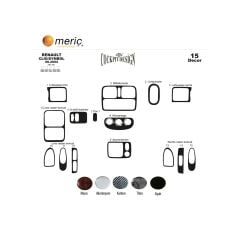 Meriç® Renault Clio Symbol Ön Torpido Kaplama 15 Parça 2004-2008 (530157170)-Maun Maun