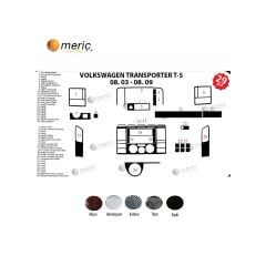 Meriç® Vw Transporter T5 Ön Torpido Kaplama 29 Parça 2003-2009 (530157705)-Maun