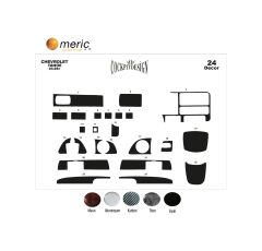 Meriç® Chevrolet Tahoe Ön Torpido Kaplama 24 Parça 1995-1999 (530156067)-Maun Karbon
