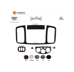 Meriç® Renault Trafic Ön Torpido Kaplama 6 Parça 2001-2006 (530157291)-Alüminyum Karbon