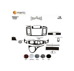 Meriç® Opel Vivaro Torpido Kaplama 18 Parça 2007-2011 (530157287)-Maun Maun