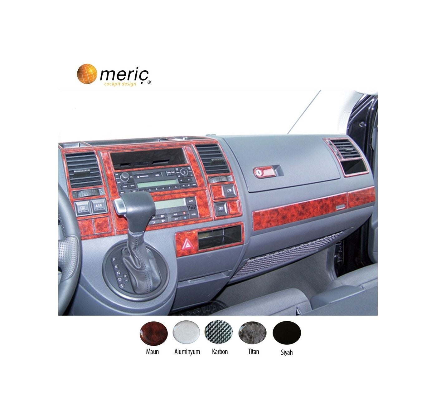 Meriç® Vw Carevella T5 Ön Torpido Kaplama 31 Parça 2003-2009 (530157590)-Maun Maun