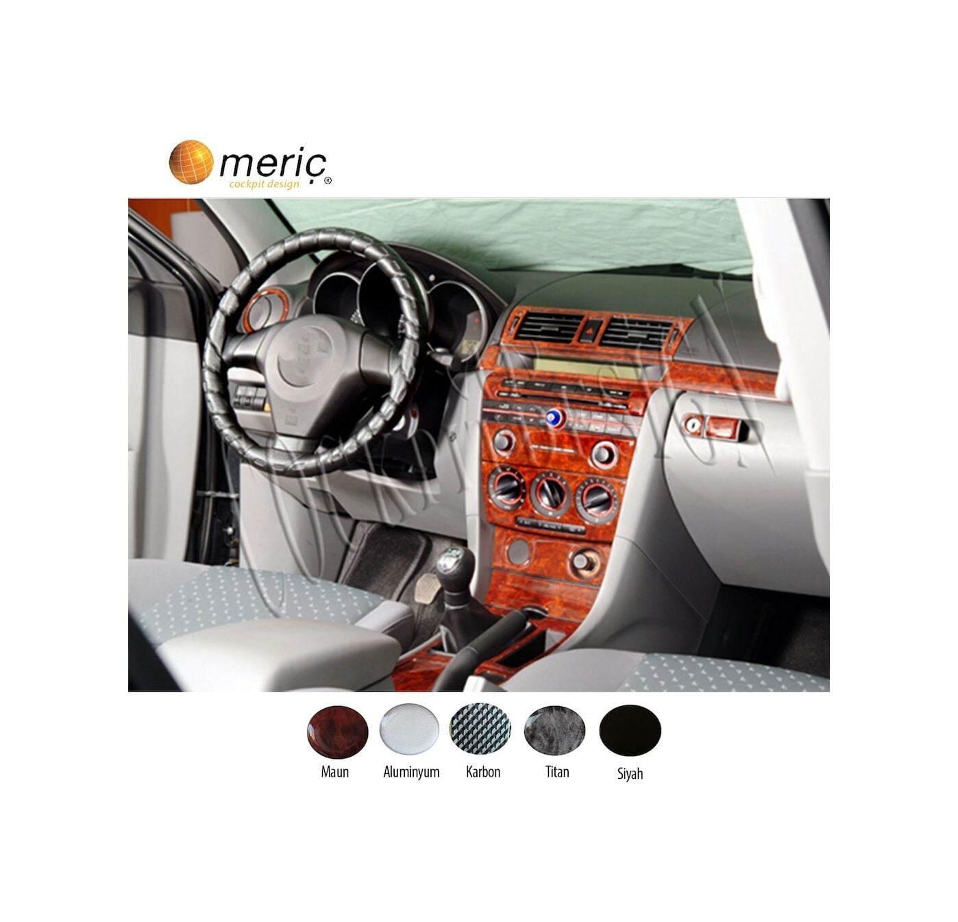 Meriç® Mazda 3 Ön Torpido Kaplama 25 Parça 2004-2009 (530156679)-Maun