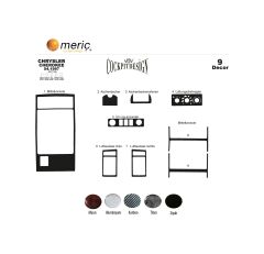Meriç® Chrysler Cherokee Ön Torpido Kaplama 9 Parça 1997-2004 (530156077)-Maun