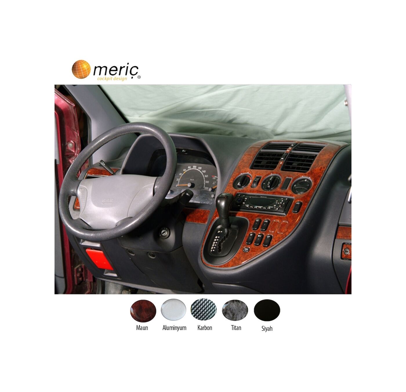 Meriç® Mercedes Vito Caravan Ön Torpido Kaplama 40 Prç 1996-1999 (530158295)-Maun Karbon