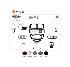 Meriç® Renault Scenic Ön Torpido Kaplama 19 Prç. 1999-2003 (530157258)-Maun Piano Black