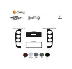 Meriç® Citroen C2 / C3 Ön Torpido Kaplama 4 Parça 2002-2004 (530156096)-Maun