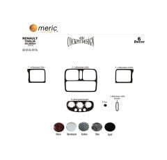 Meriç® Renault Thalia Ön Torpido Kaplama 6 Parça 2002-2005 (530157286)-Maun Alüminyum