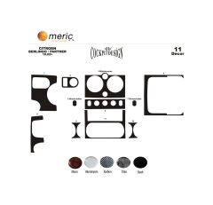Meriç® Citroen Berlingo Ön Torpido Kaplama 11 Parça 2002-2008 (530156091)-Maun Maun