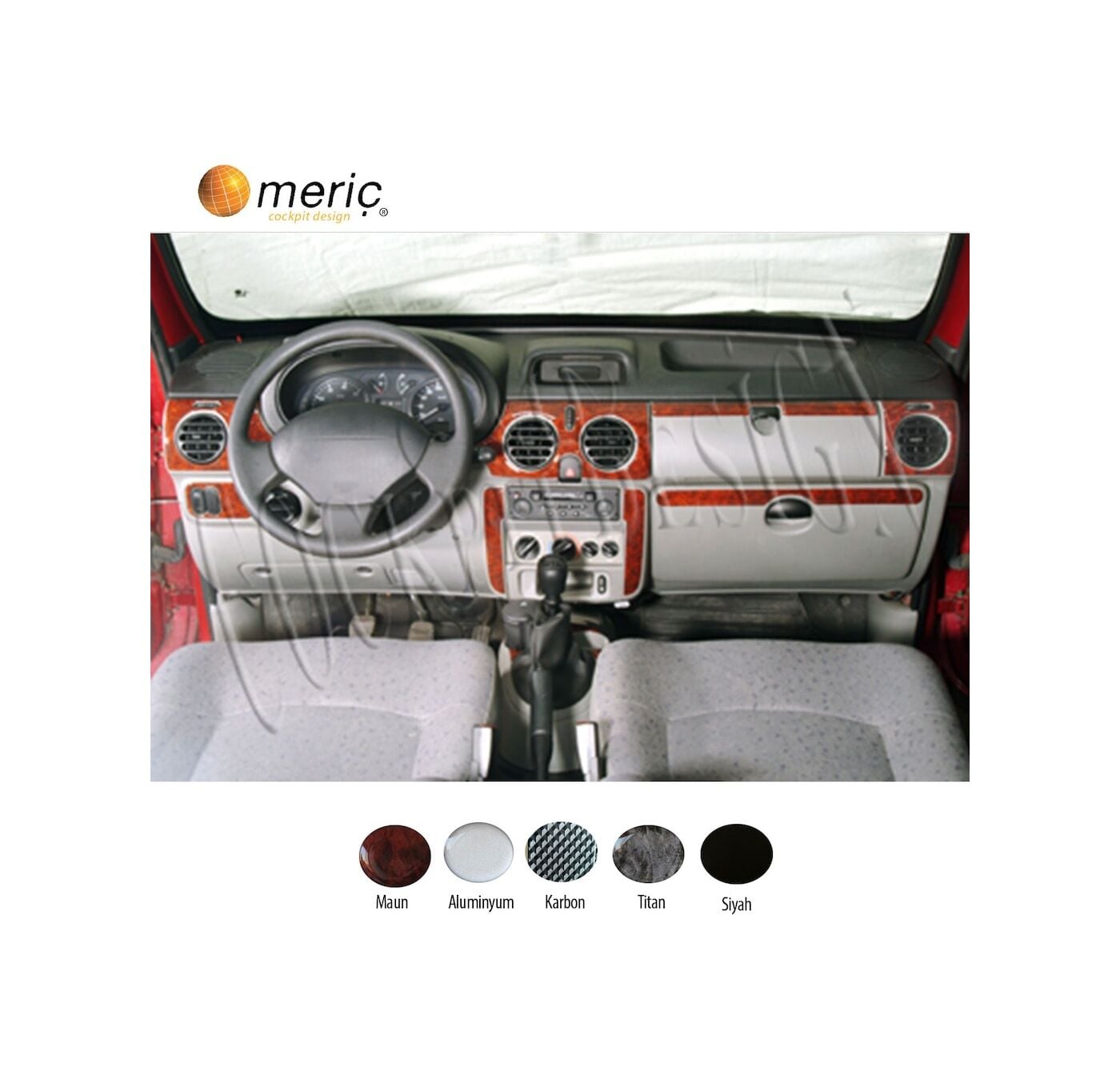 Meriç® Renault Kangoo Kubicstar Ön Torpido Kaplama 10 Parça 98-08 (530157180)-Maun Maun
