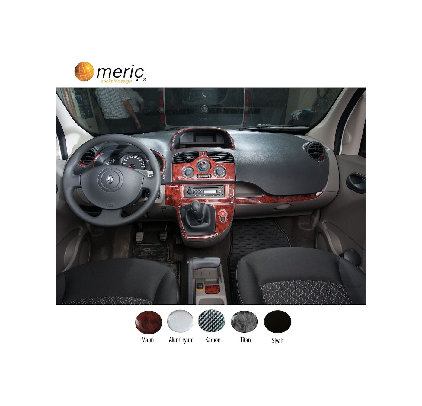 Meriç® Renault Kangoo Ön Torpido Kaplama Analog 14 Prç 09-16 (530157176)-Maun Maun