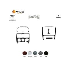 Meriç® Suzuki Ignis Ön Torpido Kaplama 5 Parça 2000-2003 (530157402)-Maun Karbon