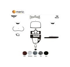 Meriç® Renault Kangoo Ön Torpido Kaplama Analog 14 Prç 09-16 (530157176)-Maun Alüminyum