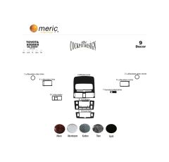 Meriç® Toyota Uyumlu Avensis Ön Torpido Kaplama 9 Parça 2004-2005 (530157418) Renk - Maun