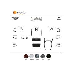 Meriç® Mitsubishi Carisma Ön Torpido Kaplama 13 Parça 1999-2004 (530156803)-Piano Black Karbon