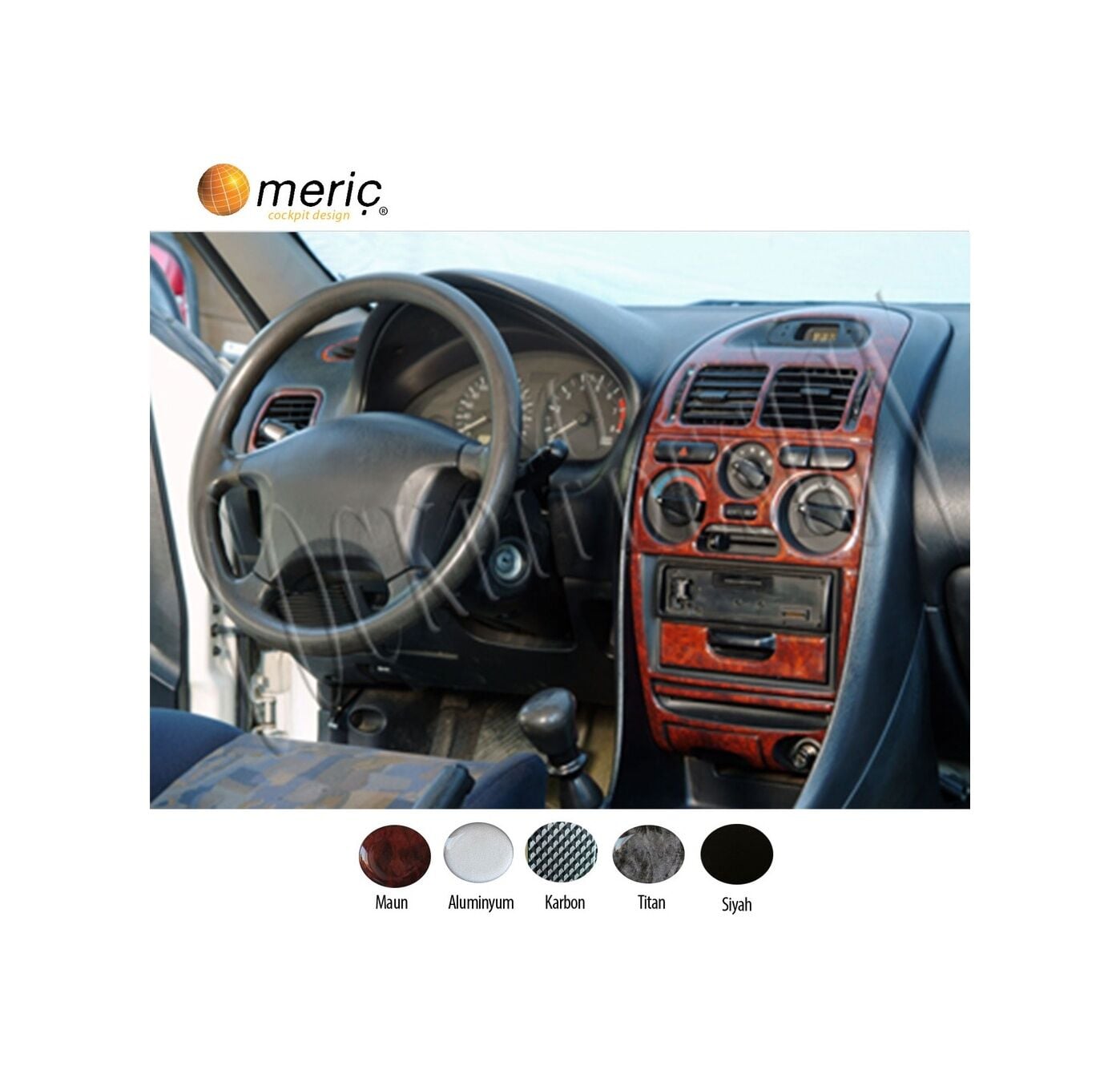 Meriç® Mitsubishi Carisma Ön Torpido Kaplama 19 Parça 1995-1999 (530156781)-Maun Piano Black