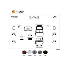 Meriç® Mitsubishi Carisma Ön Torpido Kaplama 19 Parça 1995-1999 (530156781)-Maun Alüminyum