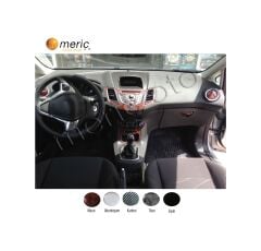 Meriç® Ford Fiesta Ön Torpido Kaplama 22 Parça 2010-2016 (530156315)-Maun Piano Black