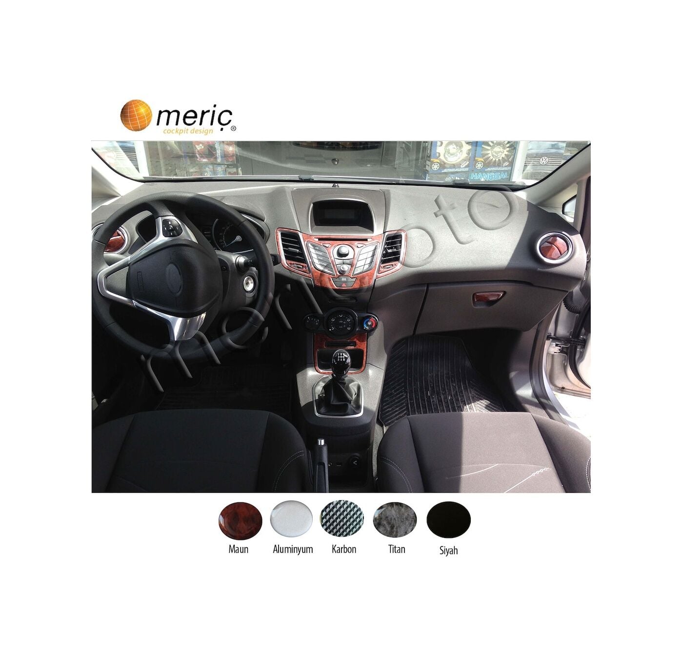 Meriç® Ford Fiesta Ön Torpido Kaplama 22 Parça 2010-2016 (530156315)-Maun Titan