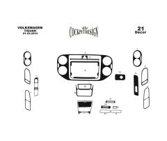 Meriç Volkswagen Tiguan Ön Torpido Kaplama 20 Parça 2011-2015 (530157964)-Maun