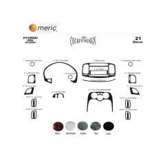 Meriç® Hyundai Accent Era Ön Torpido Kaplama 21 Parça 2006-2010 (530156435)-Maun Maun