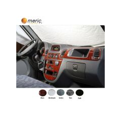 Meriç® Mercedes Sprinter Ön Torpido Kaplama 24 Parça 2000-2006 (530158093)-Maun Piano Black