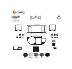 Meriç® Vw T5 Multivan Ön Torpido Kaplama 22 Parça 2003-2009 (530157692)-Maun