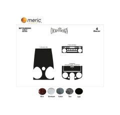 Meriç® Mitsubishi Colt Ön Torpido Kaplama 4 Parça 2004-2007 (530156810)-Maun Alüminyum